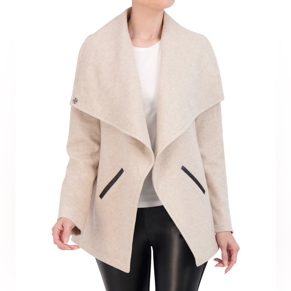 Vegan cashmere drape jacket size small